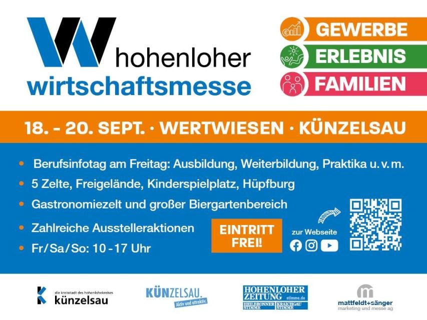 Flyer zur Hohenloher Wirtschaftsmesse Flyer zur Hohenloher Wirtschaftsmesse