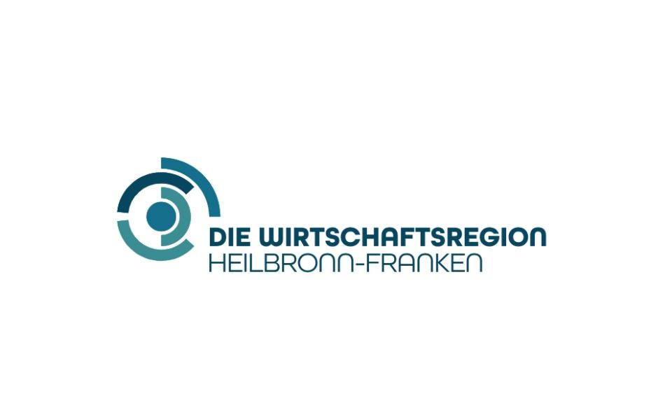 Logo der Wirtschaftsregion Heilbronn- Franken Baden-Württemberg. Text in schwarz Logo der Wirtschaftsregion Heilbronn- Franken Baden-Württemberg. Text in schwarz