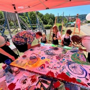 Malaktion beim Tag der Mobilität