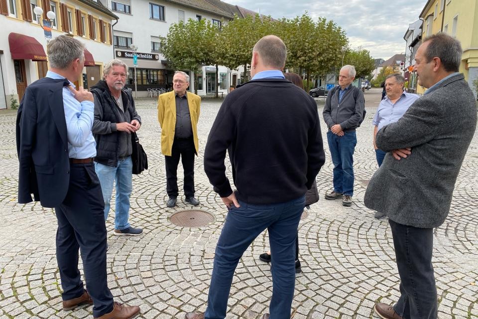 Bei einer Stadtführung in Bruchsal