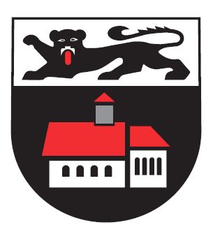 Das Kupferzeller Wappen zeigt in der oberen Hälfte einen schwarzen hersehenden Leoparden auf weißem Hintergrund. Darunter befindet sich eine weiße Kirche mit rotem Dach auf einem schwarzen Hintergrund.