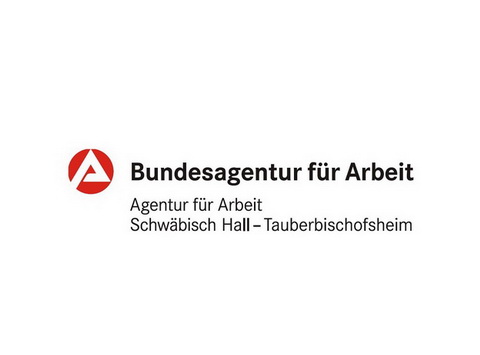 Logo der Bundesagentur für Arbeit Schwarze Schrift auf weißem Hintergrund: Agentur für Arbeit Schwäbisch Hall - Tauberbischofsheim.