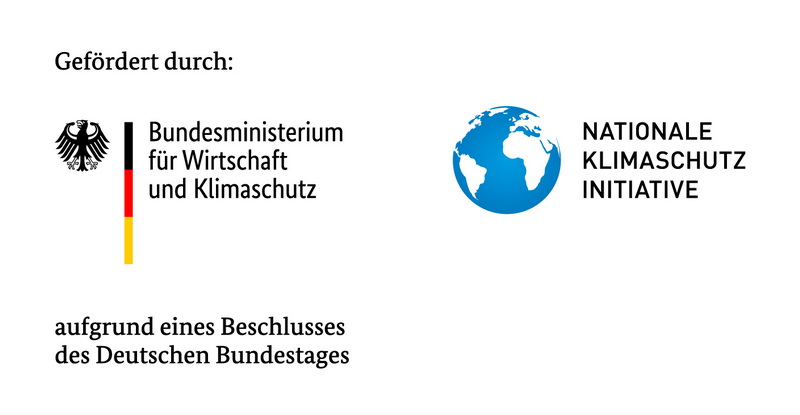 Gefördert durch: Logo des Bundesministeriums für Wirtschaft und Klimaschutz sowie das Logo der Nationalen Klimaschutz Initiative